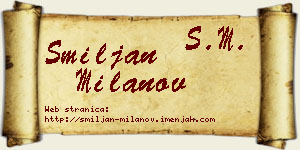 Smiljan Milanov vizit kartica